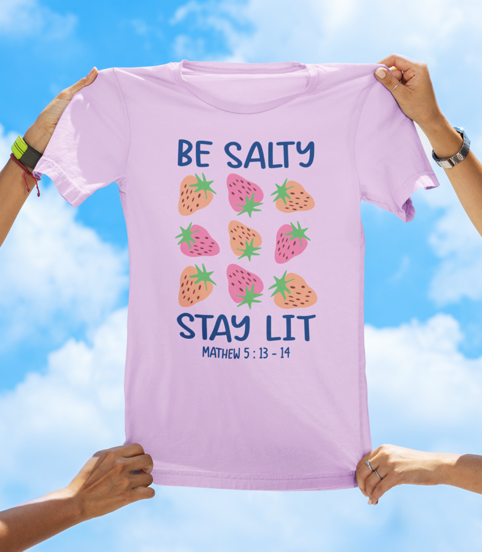 Be Salty Stay Lit – Faith-Based Graphic Tee (Matthew 5:13-14)