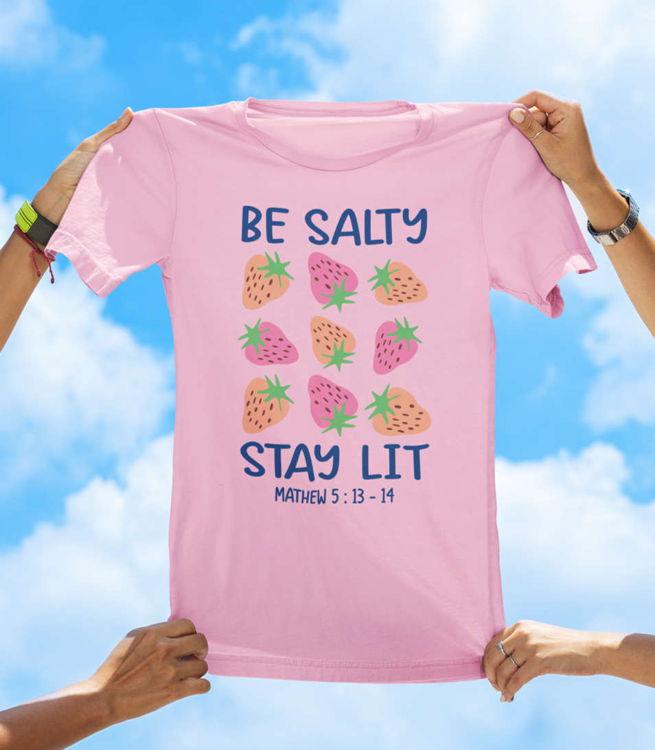 Be Salty Stay Lit – Faith-Based Graphic Tee (Matthew 5:13-14)