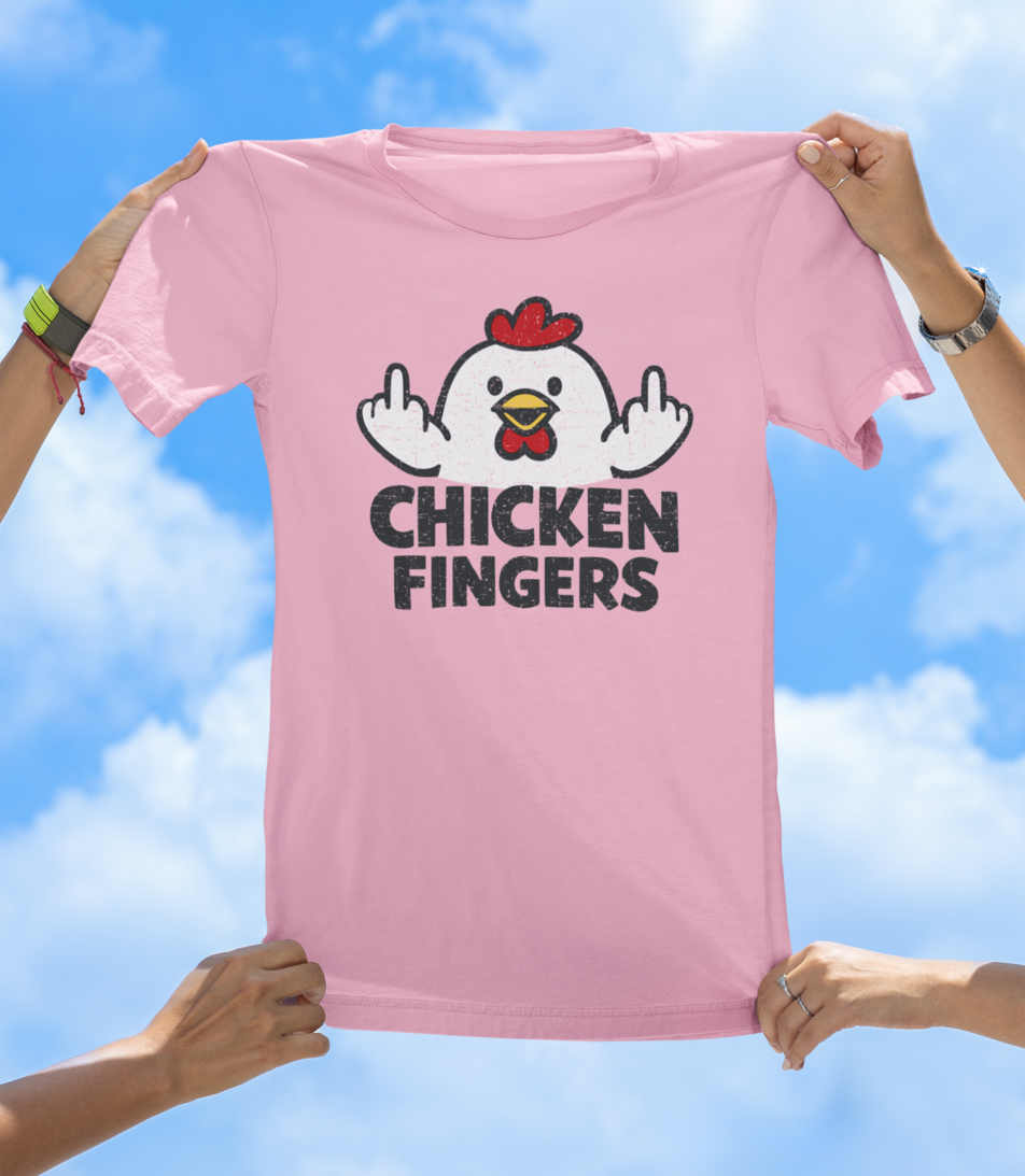 Chicken Fingers T-Shirt – Funny Cartoon Chicken Graphic Tee
