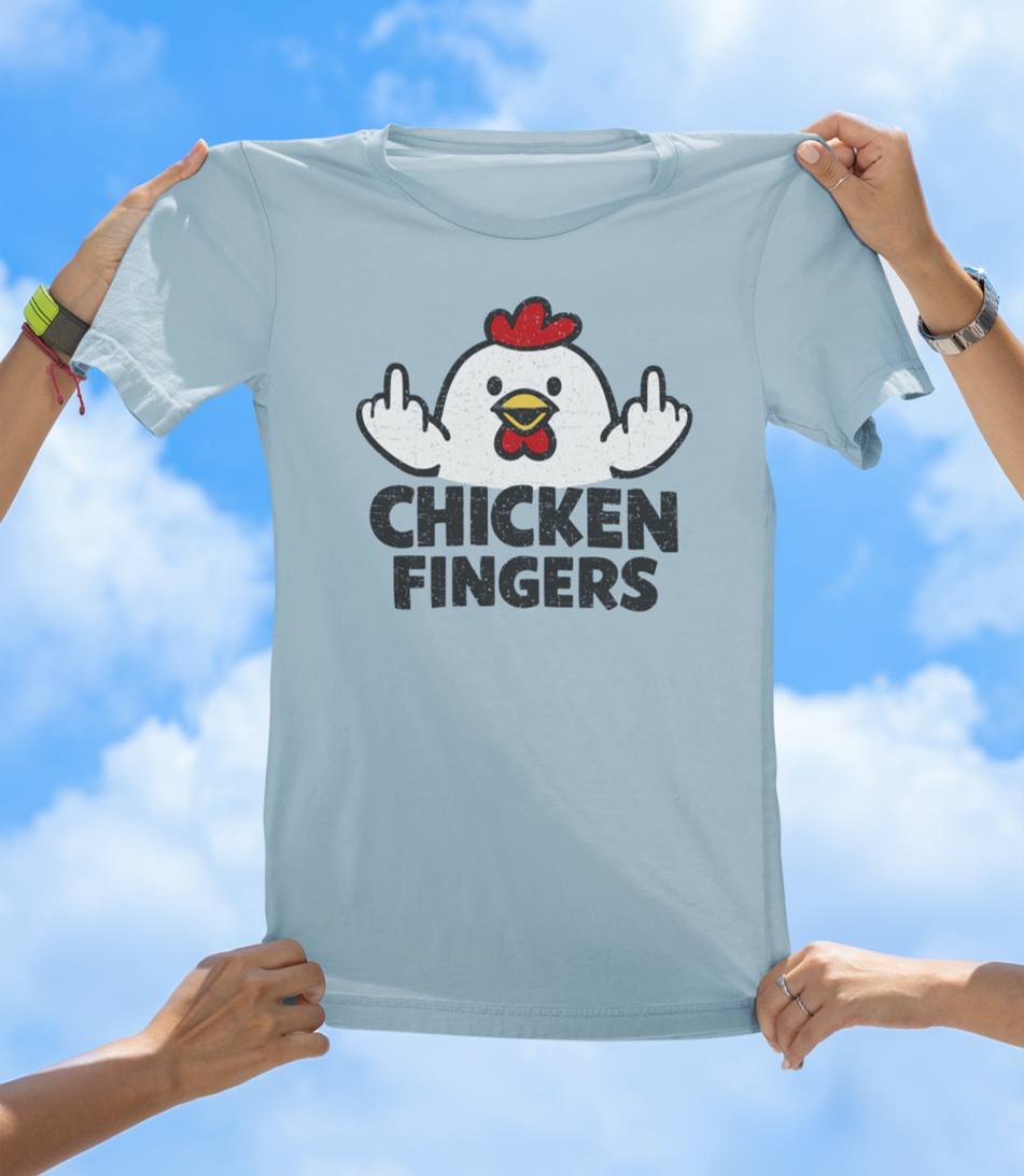 Chicken Fingers T-Shirt – Funny Cartoon Chicken Graphic Tee