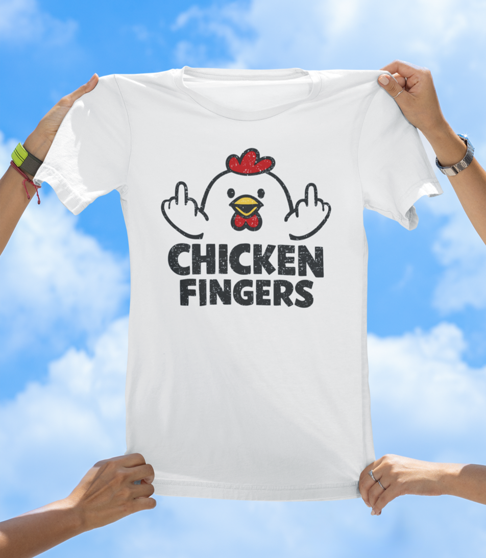 Chicken Fingers T-Shirt – Funny Cartoon Chicken Graphic Tee