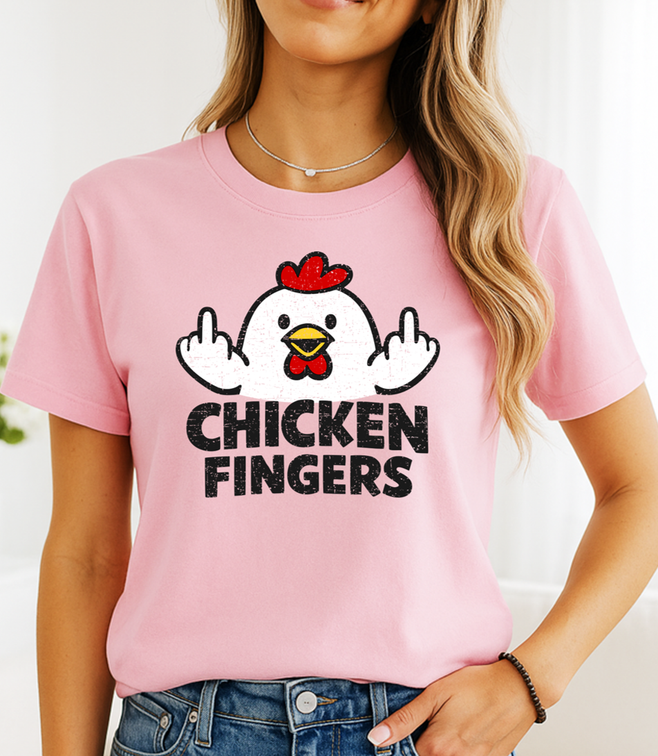 Chicken Fingers T-Shirt – Funny Cartoon Chicken Graphic Tee
