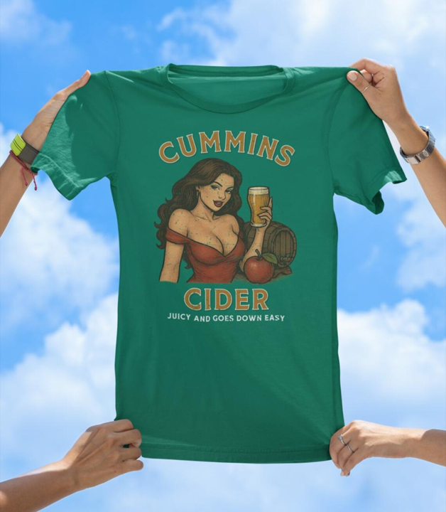 Cummins Cider T-Shirt | Funny Adult Humor Drinking Tee