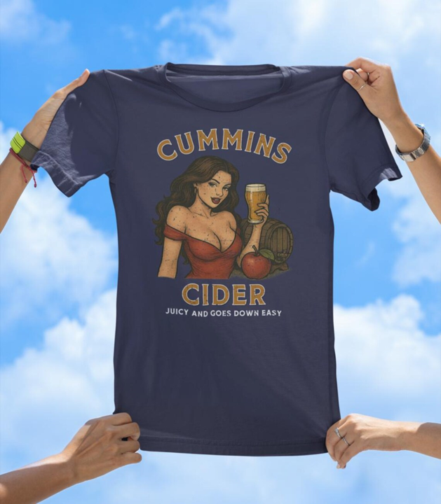 Cummins Cider T-Shirt | Funny Adult Humor Drinking Tee