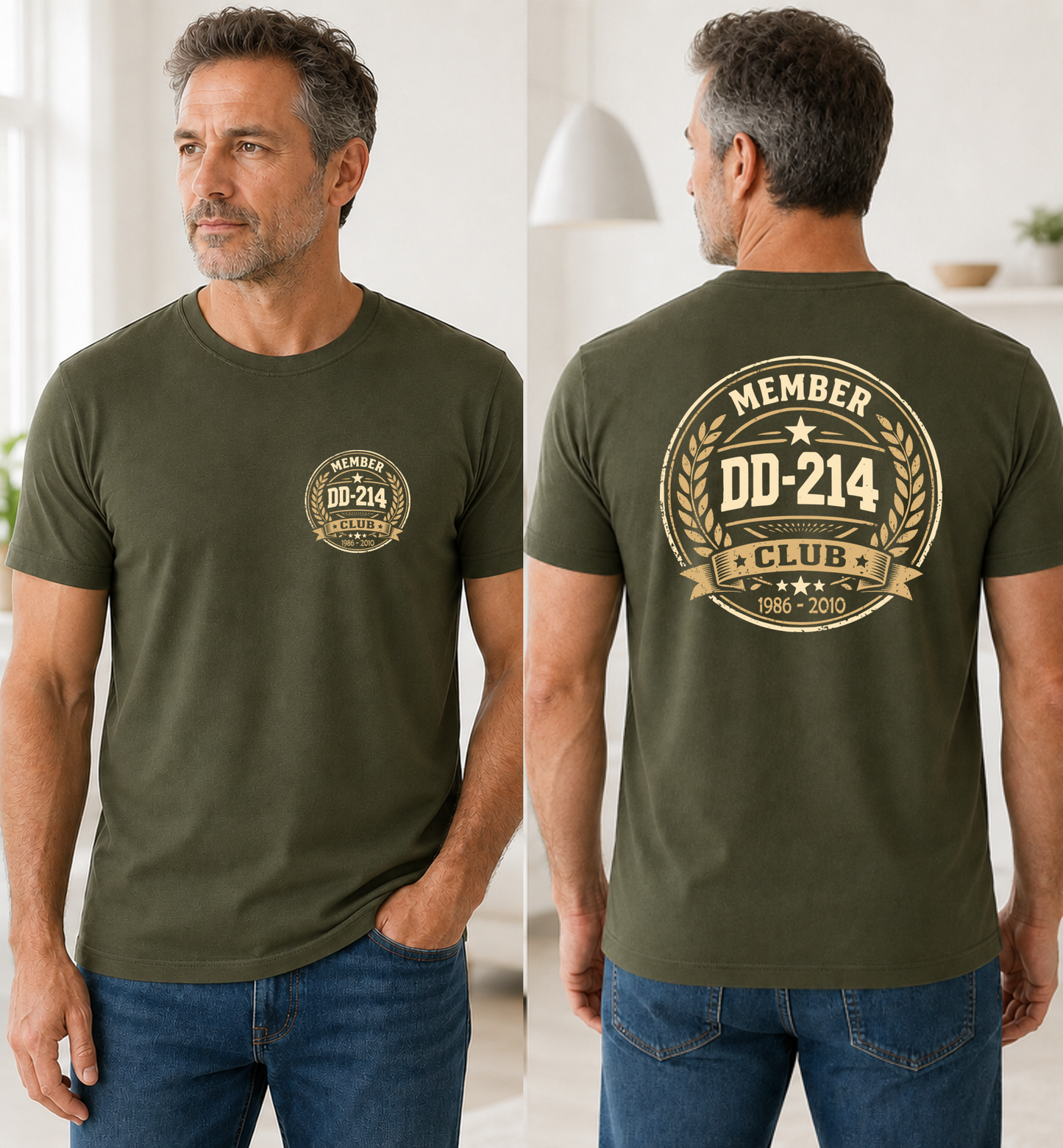 DD-214 Club Member T-Shirt – Veteran Retirement Military Personalized Graphic Tee