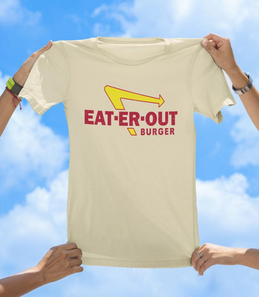 Eat-Er-Out Burger T-Shirt | Funny Fast Food Parody Tee - The Southern Yankee