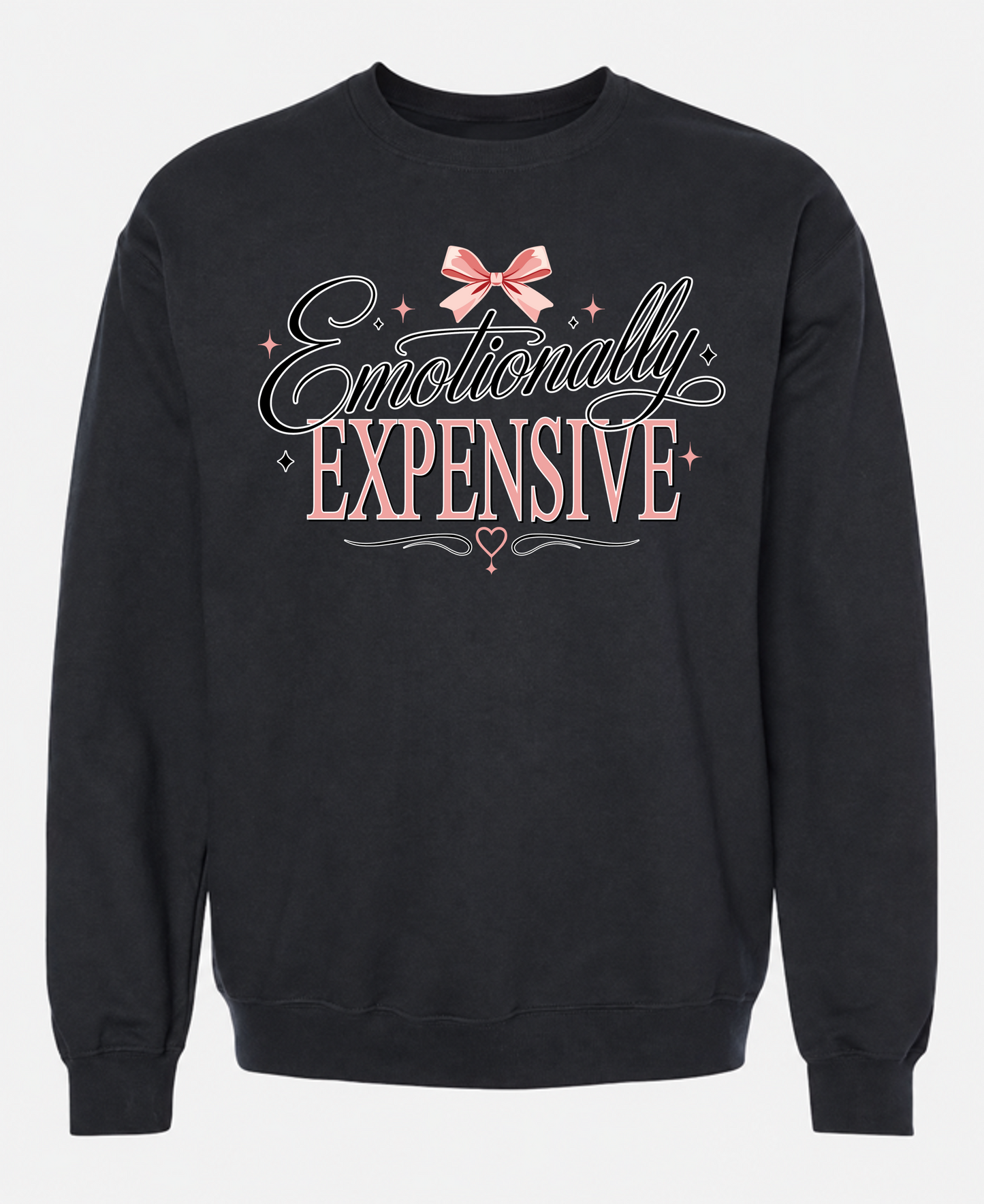 Emotionally Expensive Sweatshirt – Feminine Coquette Graphic Crewneck