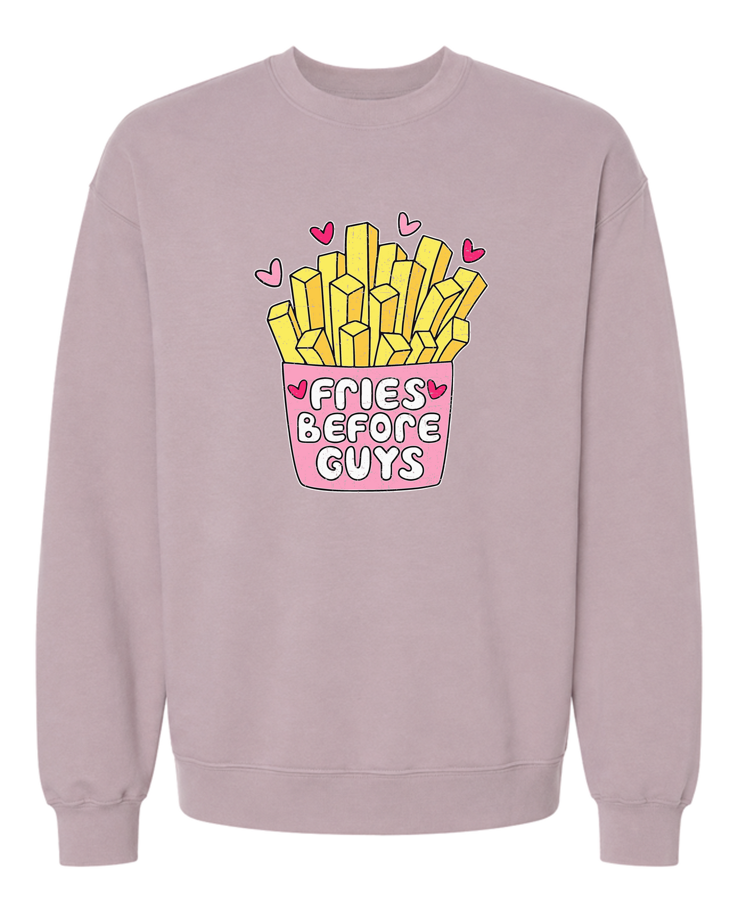 Fries Before Guys Sweatshirt | Funny Foodie Graphic Sweatshirt for Women - The Southern Yankee