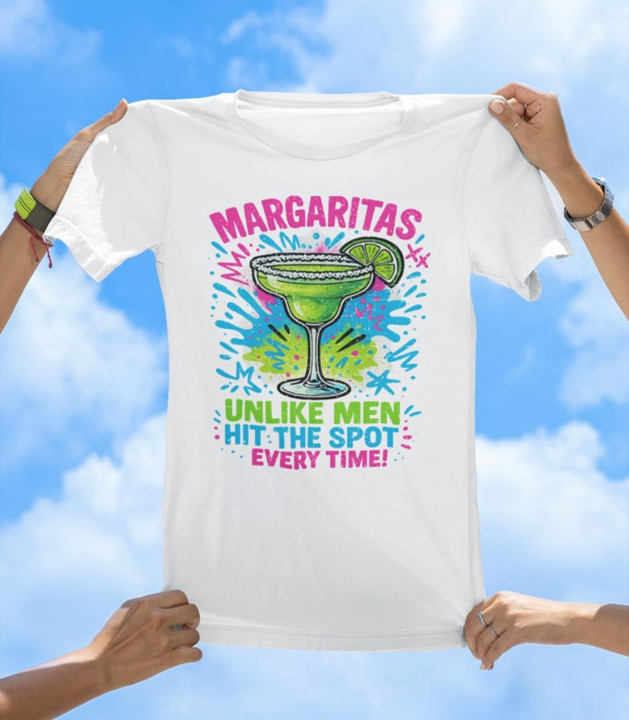 Margaritas Unlike Men T-Shirt | Sassy Cocktail Graphic Tee