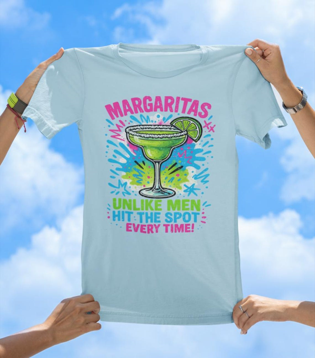 Margaritas Unlike Men T-Shirt | Sassy Cocktail Graphic Tee