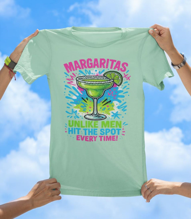 Margaritas Unlike Men T-Shirt | Sassy Cocktail Graphic Tee