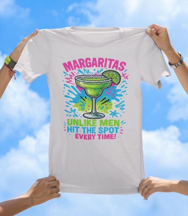 Margaritas Unlike Men T-Shirt | Sassy Cocktail Graphic Tee