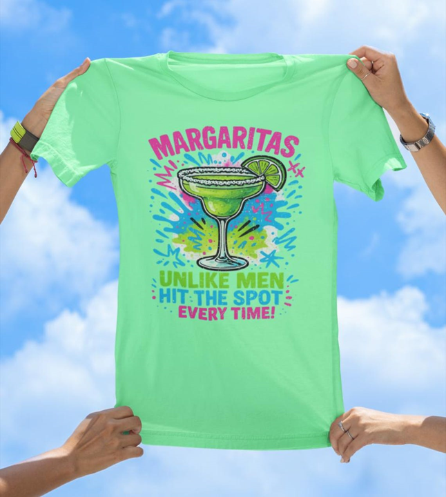 Margaritas Unlike Men T-Shirt | Sassy Cocktail Graphic Tee