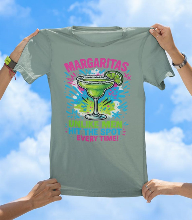 Margaritas Unlike Men T-Shirt | Sassy Cocktail Graphic Tee