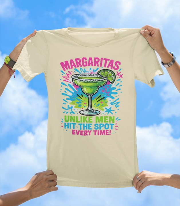 Margaritas Unlike Men T-Shirt | Sassy Cocktail Graphic Tee