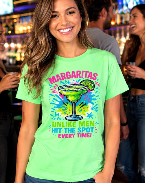 Margaritas Unlike Men T-Shirt | Sassy Cocktail Graphic Tee