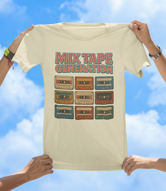 Mix Tape Generation T-Shirt | Retro Cassette Tape Tee