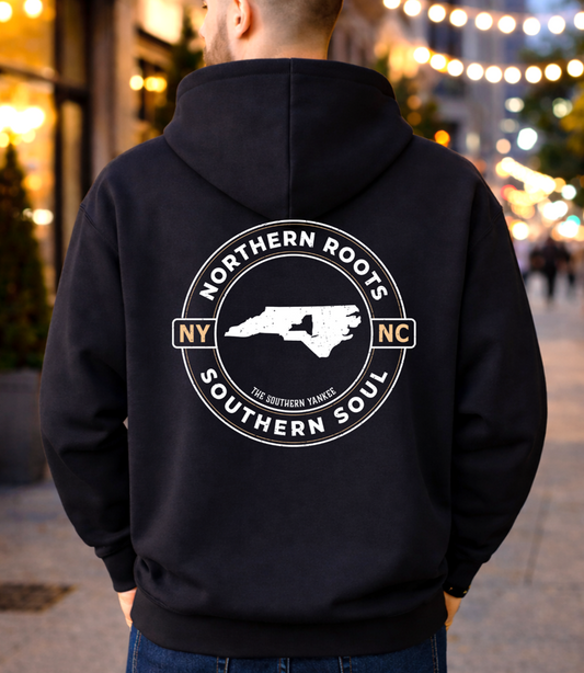 North Carolina with New York Roots Hoodie — “Northern Roots, Southern Soul”