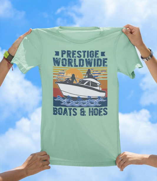 Prestige Worldwide T-Shirt | Boats & Hoes Vintage Parody Tee