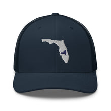 Load image into Gallery viewer, Embroidered Florida with New York Roots Trucker Cap