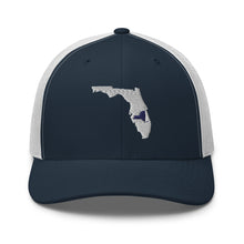 Load image into Gallery viewer, Embroidered Florida with New York Roots Trucker Cap