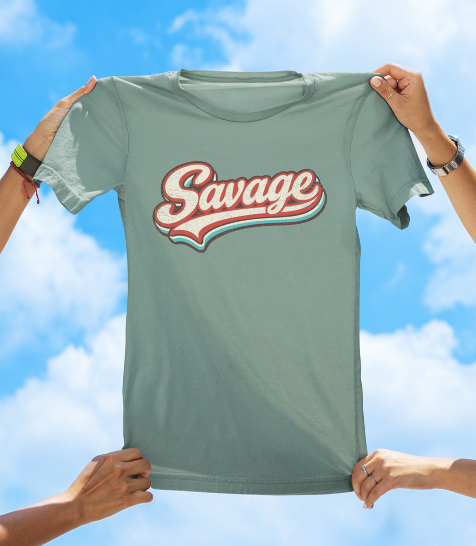 Savage Retro Graphic Tee – Wear Your Confidence Tee