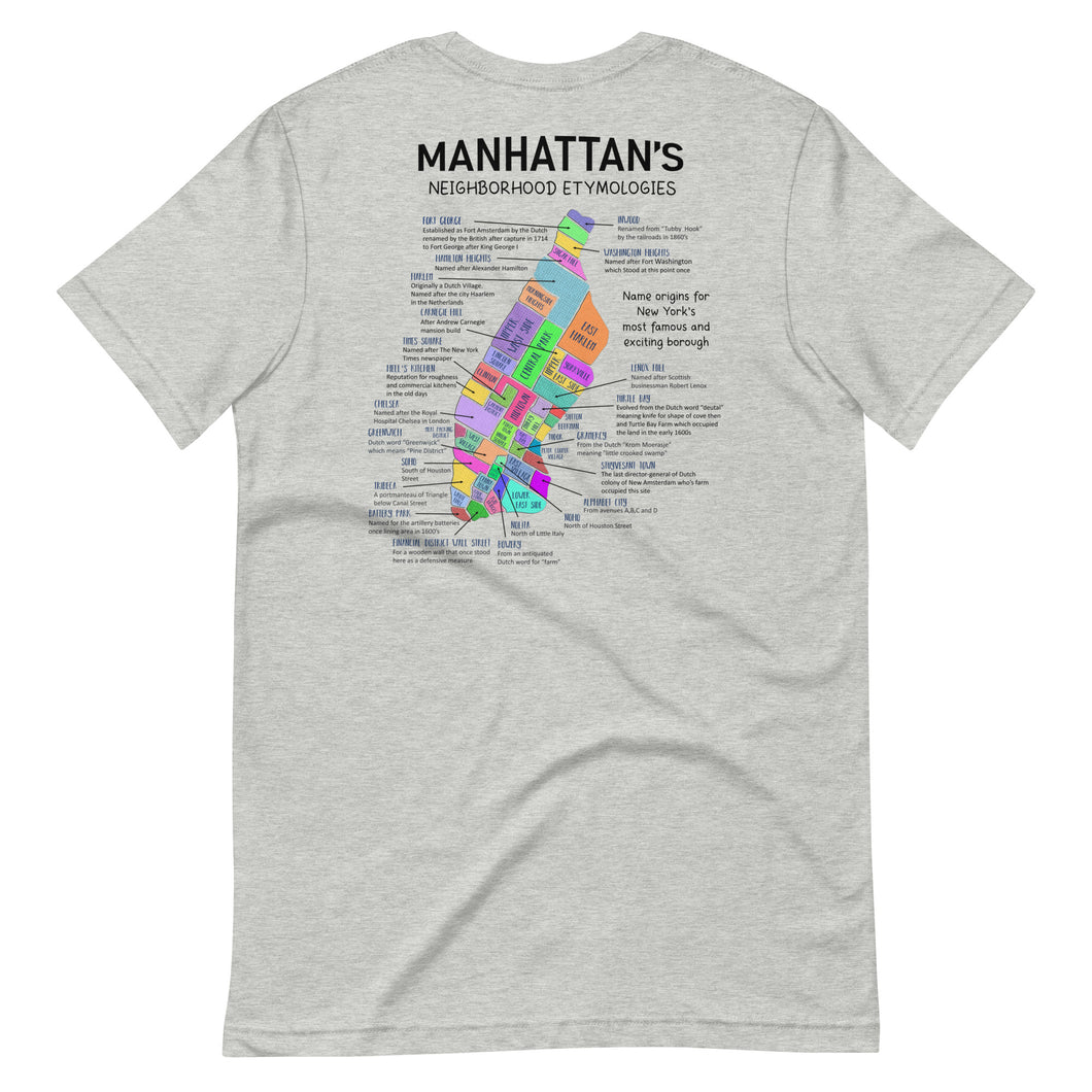 Manhattan's Neighborhood Etymologies Tee