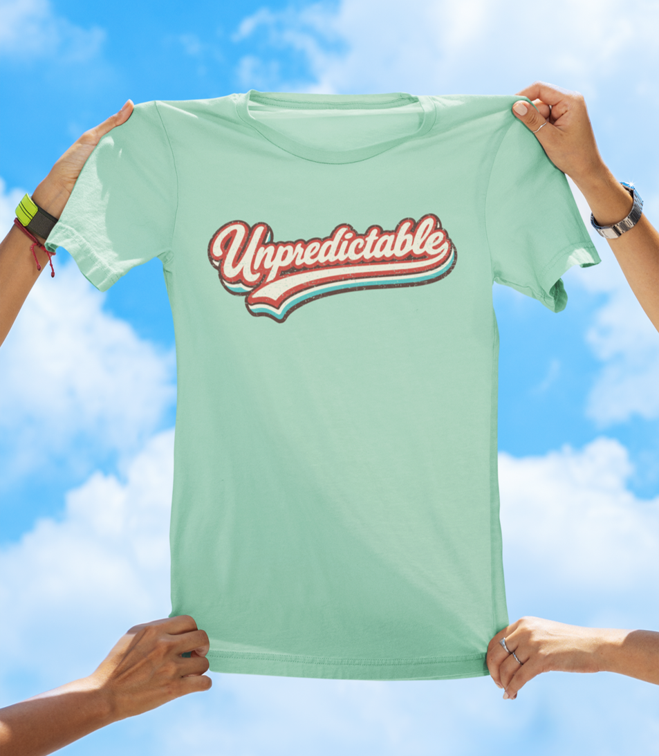 Unpredictable Retro Graphic Tee – Wear Your Personality T-shirt