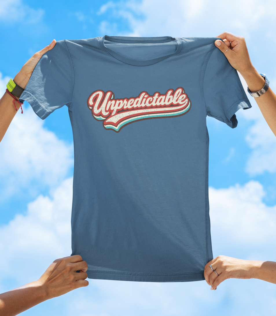 Unpredictable Retro Graphic Tee – Wear Your Personality T-shirt