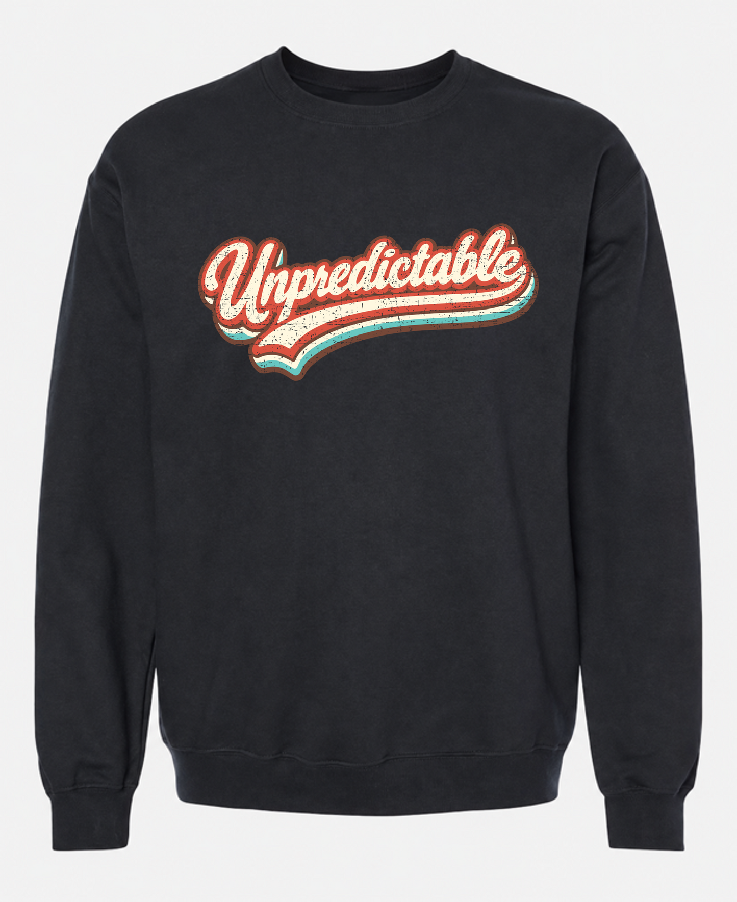 Unpredictable Sweatshirt – Retro Script Graphic Crewneck