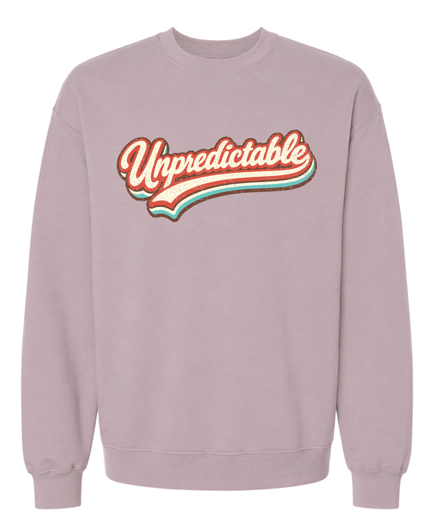 Unpredictable Sweatshirt – Retro Script Graphic Crewneck