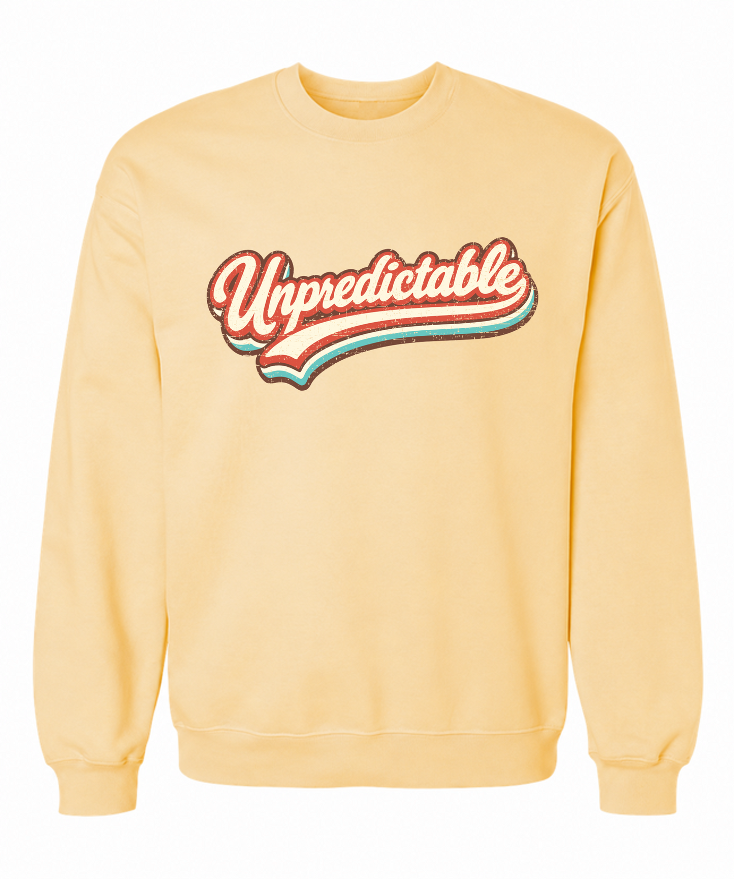Unpredictable Sweatshirt – Retro Script Graphic Crewneck