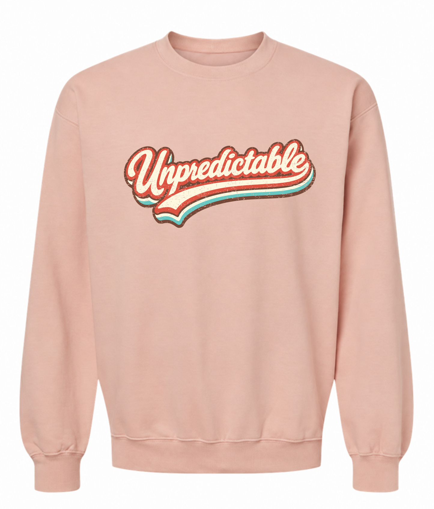 Unpredictable Sweatshirt – Retro Script Graphic Crewneck