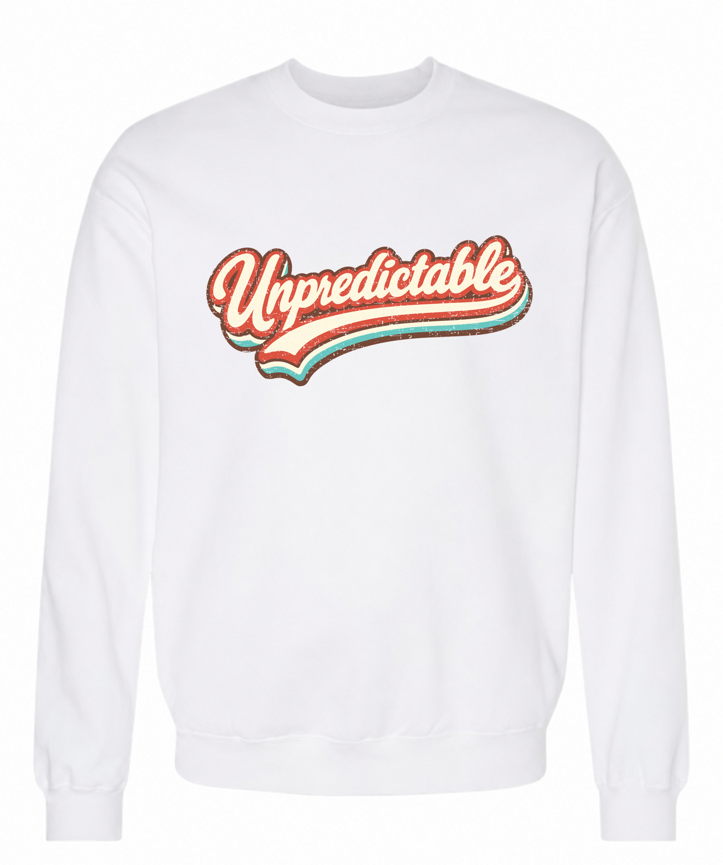 Unpredictable Sweatshirt – Retro Script Graphic Crewneck
