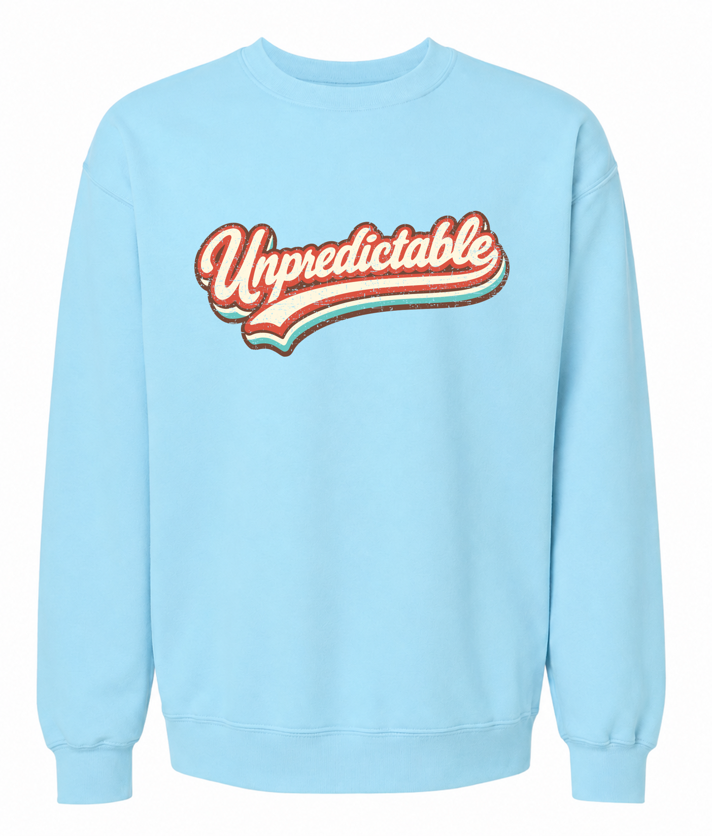 Unpredictable Sweatshirt – Retro Script Graphic Crewneck