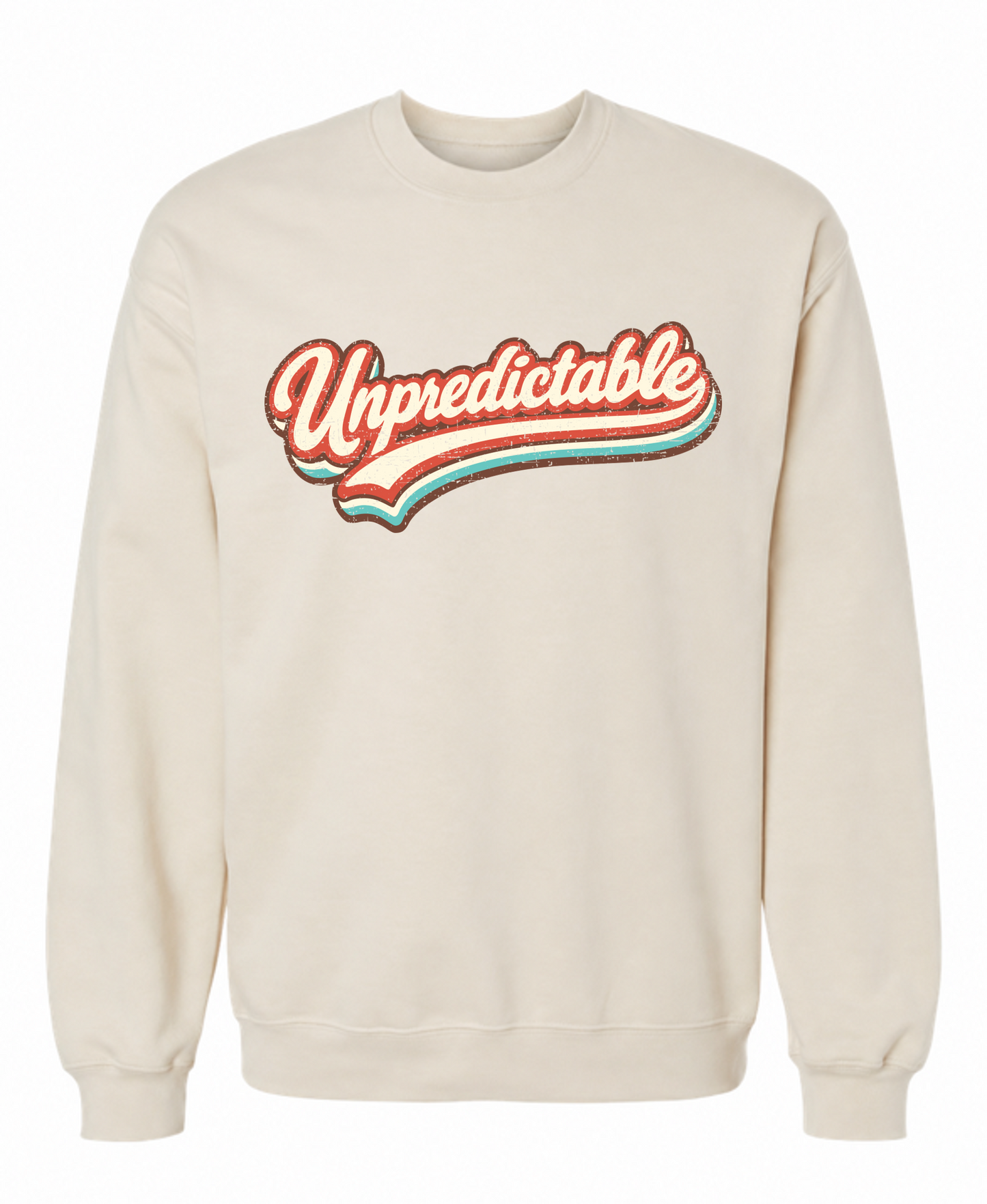 Unpredictable Sweatshirt – Retro Script Graphic Crewneck