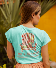 Load image into Gallery viewer, Pink Paisley Adirondack Chair Logo Tee - Southern Yankee