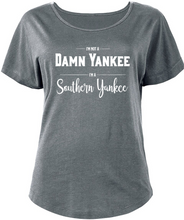 Load image into Gallery viewer, Ladies Scoop Neck Damn Yankee Dolman Style T-shirt - The Southern Yankee