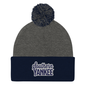 Southern Yankee Embroidered Pom-Pom Beanie - The Southern Yankee