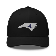 Load image into Gallery viewer, Embroidered North Carolina Life with New York Roots Trucker Cap - Southern Yankee