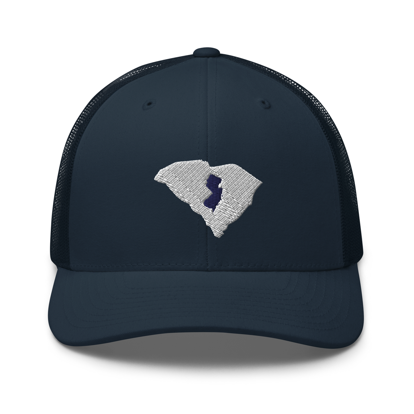 Embroidered South Carolina Life with New Jersey Roots Trucker Cap - Southern Yankee