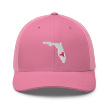 Load image into Gallery viewer, Women&#39;s Embroidered Florida Life with New York Roots Trucker Cap - Southern Yankee