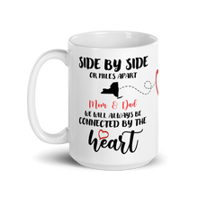 Load image into Gallery viewer, Personalized Side by Side or Miles Apart Heart Mug Large 15oz - Southern Yankee