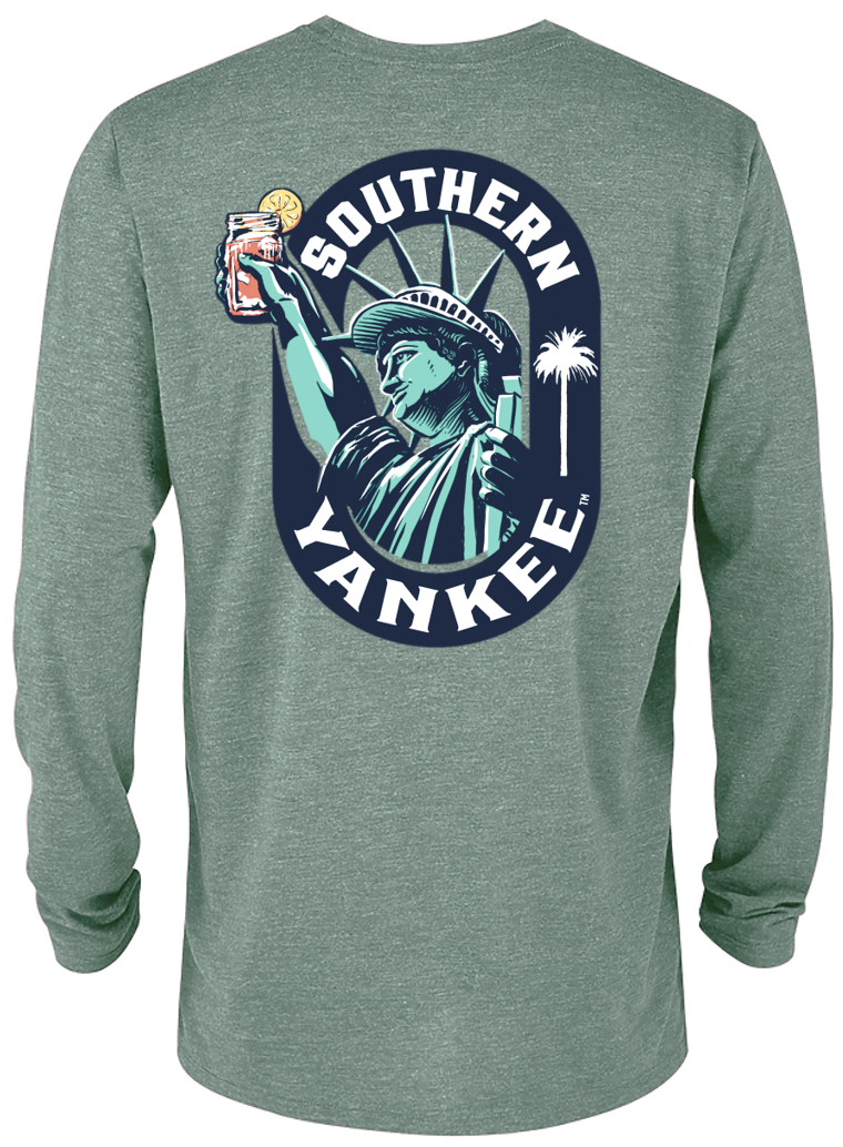 Liberty Oval Long Sleeve T-Shirt - Northern Roots Southern Soul XL