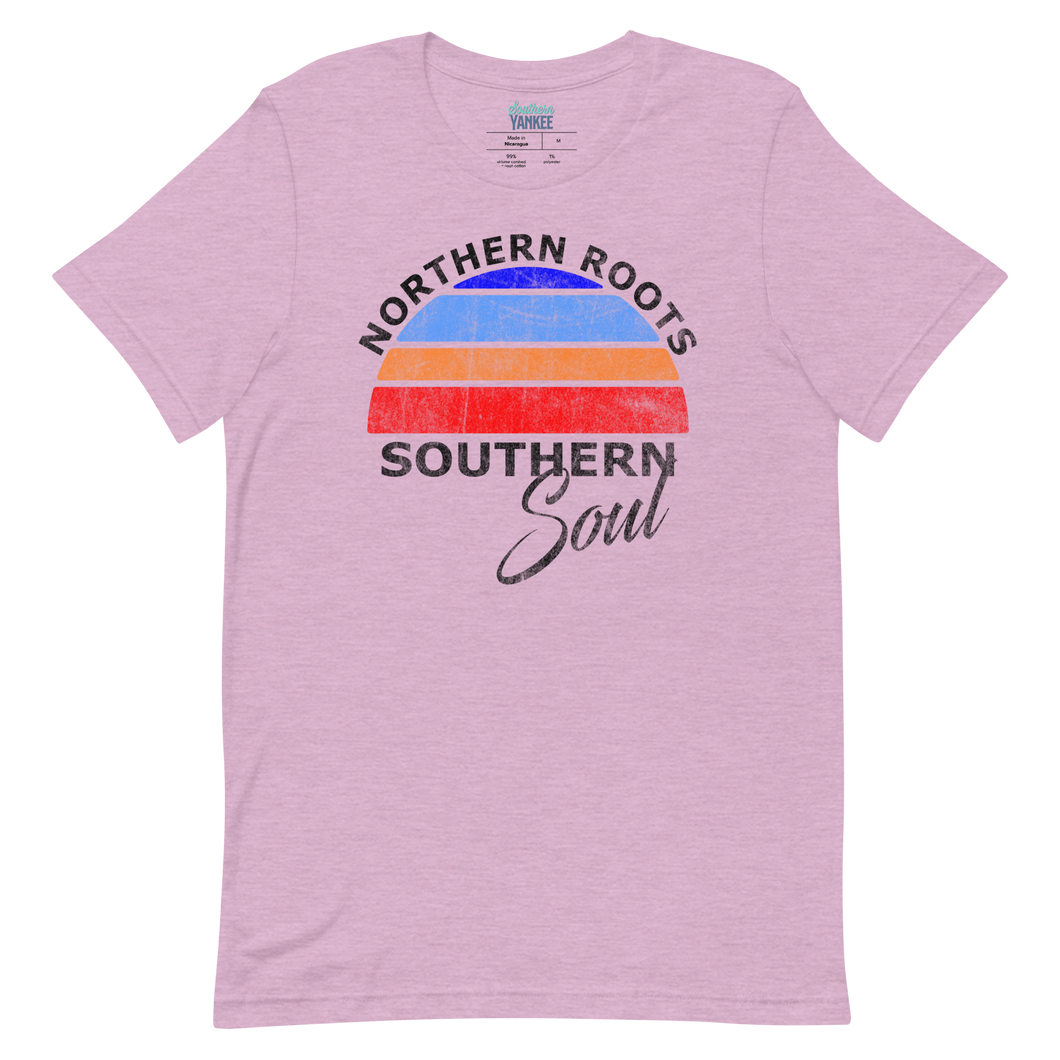 Northern Roots Southern Soul Distressed Striped Sun - Southern Yankee