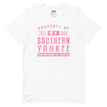 Load image into Gallery viewer, Property Of Southern Yankee Pink Text T-Shirt - Southern Yankee